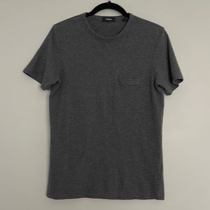 Theory Essential Pocket Tee Loft Jersey Gray Mens Size S